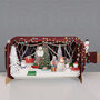 3D pop up kerstkaart - message in a bottle - sneeuwpoppen bij kerstboom