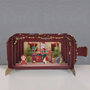 3D pop up kerstkaart - message in a bottle - kerstman in huis