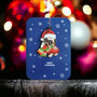 luxe kerstkaart met houten kerstboom hanger - merry christmas - bulldog