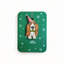 luxe kerstkaart met houten kerstboom hanger - merry christmas - xmas hond