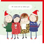 kerstkaart rosiemadeathing - o come let us adore gin