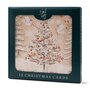 12 kerstkaarten noel tatt - merry christmas and a happy new year - kerstboom