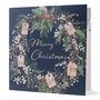 8 luxe kerstkaarten noel tatt - wishing you a merry christmas and a happy new year - kerstkrans muziek