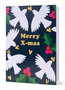 8 kerstkaarten - merry x-mas - duiven