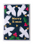 8 kerstkaarten - merry x-mas - duiven