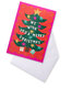 8 kerstkaarten - we wish you a merry christmas - kerstboom