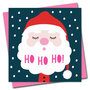 kerstkaart stripey cats - kerstman hohoho