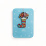 luxe kerstkaart met houten kerstboom hanger - merry christmas - sok met snoepgoed