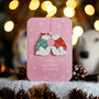 luxe kerstkaart met houten kerstboom hanger - to the one I'l love this christmas - ijsberen