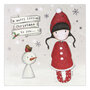 luxe kerstkaart Gorjuss - a merry little christmas to you - sneeuwpop
