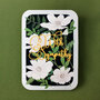 lasergesneden condoleancekaart blossom - with sympathy - bloemen