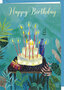 verjaardagskaart correspondances - happy birthday - taart