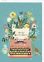verjaardagskaart correspondances - happy birthday - typmachine