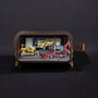3D pop up wenskaart  - message in a bottle - werkvoertuigen