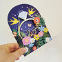 lasergesneden wenskaart blossom - ring - you are engaged - verloofd verloving