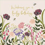 verjaardagskaart woodmansterne - wishing you a lovely birthday - bloemen