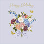 verjaardagskaart woodmansterne - happy birthday - bloemen met strik
