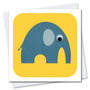 wenskaart stripey cats - olifant