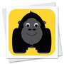 wenskaart stripey cats - gorilla aap
