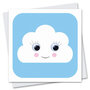 wenskaart stripey cats - wolk
