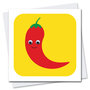 wenskaart stripey cats - chili peper 