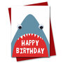 wenskaart stripey cats - happy birthday -  haai