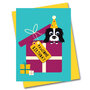 wenskaart stripey cats - pawsome birthday -  hond