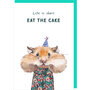 verjaardagskaart rosie made a thing - tipp top - life is short eat the cake - hamster