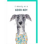 wenskaart rosie made a thing - tipp top - I identify as a good boy - hond