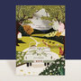 lasergesneden wenskaart blossom - trouwauto - on your wedding day