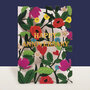 lasergesneden wenskaart blossom - bloemen - happy anniversary
