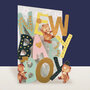 lasergesneden geboortekaartje blossom - new baby boy