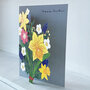 lasergesneden paaskaart -  narcissen - happy easter