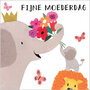 moederdagkaart piano color - Fijne Moederdag - olifant