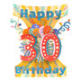 3D kaart - swing cards - 30 - happy birthday