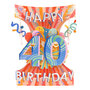 3D kaart - swing cards - 40 - happy birthday