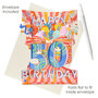 50 jaar - 3D kaart - swing cards - happy birthday