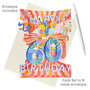 3D kaart - swing cards - 60 - happy birthday