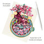 3D kaart - pirouettes cards - kersenbloesem