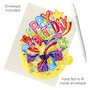 3D kaart - pirouettes cards - happy birthday - vallende sterren