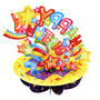 3D kaart - pirouettes cards - happy birthday - vallende sterren