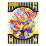 3D kaart - pirouettes cards - happy birthday - vallende sterren