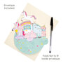 3D kaart - pirouettes cards - happy birthday - eenhoorns