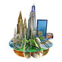 3D kaart - pirouettes cards - New York