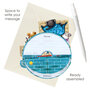 3D kaart - pirouettes cards - puppy's in een mandje