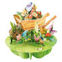 3D kaart - pirouettes cards - kruiwagen met bloemen en vlinders