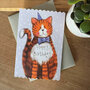 verjaardagskaart alex clark - happy birthday - kat met vlinderdas