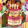 3D kaart - swing cards - verjaardagstaart