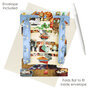 3D kaart - swing cards - katten in boekenkast