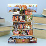 3D kaart - swing cards - katten in boekenkast
